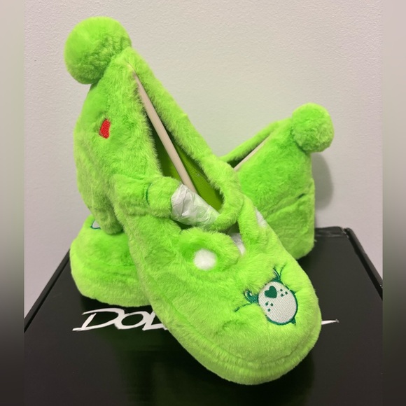 Dolls Kill Shoes - NIB Dolls Kill x Care Bears Green Love A lot Platform Mary Janes